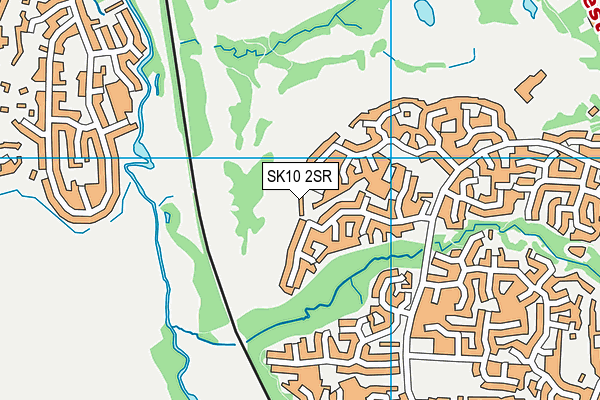 SK10 2SR map - OS VectorMap District (Ordnance Survey)