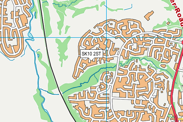 SK10 2ST map - OS VectorMap District (Ordnance Survey)