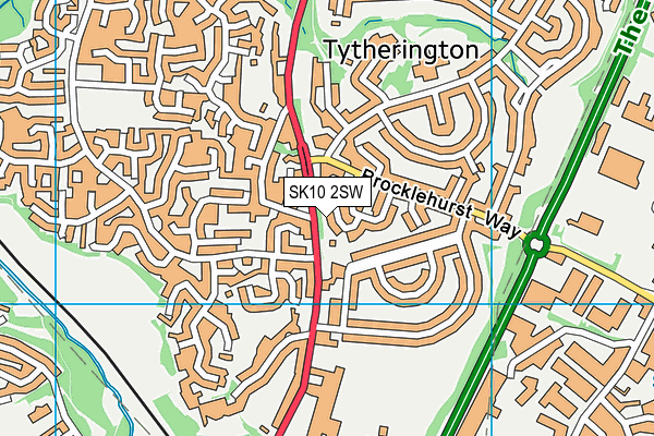 SK10 2SW map - OS VectorMap District (Ordnance Survey)