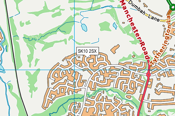 SK10 2SX map - OS VectorMap District (Ordnance Survey)