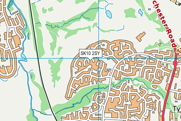 SK10 2SY map - OS VectorMap District (Ordnance Survey)