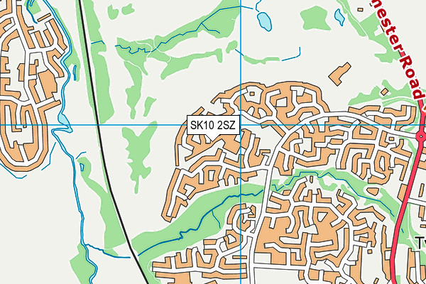 SK10 2SZ map - OS VectorMap District (Ordnance Survey)