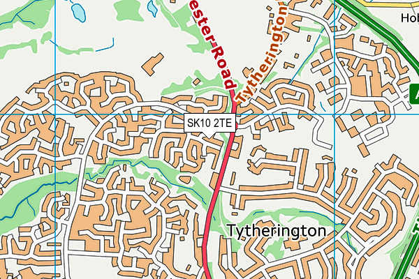 SK10 2TE map - OS VectorMap District (Ordnance Survey)