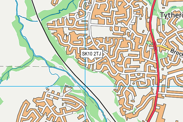 SK10 2TJ map - OS VectorMap District (Ordnance Survey)