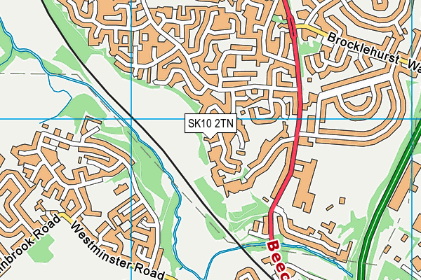 SK10 2TN map - OS VectorMap District (Ordnance Survey)