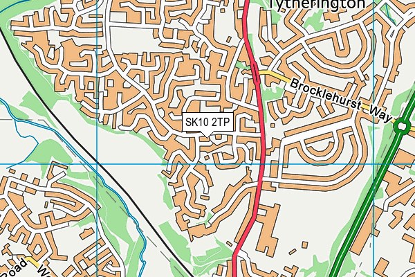 SK10 2TP map - OS VectorMap District (Ordnance Survey)