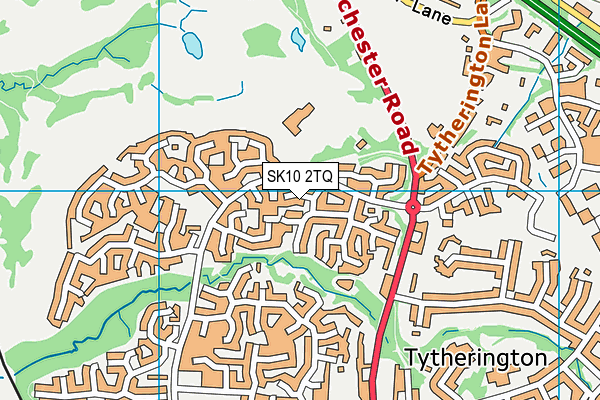 SK10 2TQ map - OS VectorMap District (Ordnance Survey)