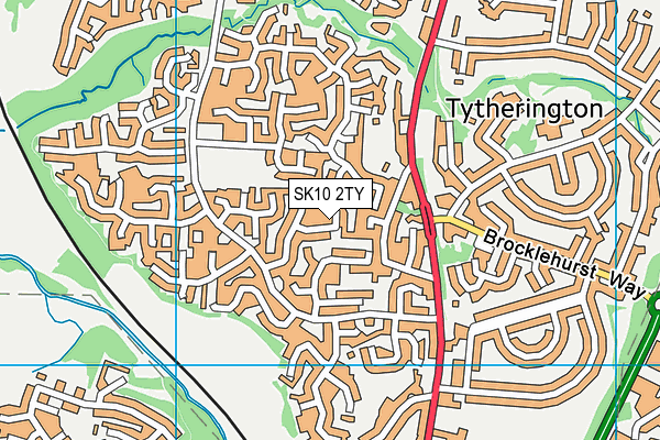 SK10 2TY map - OS VectorMap District (Ordnance Survey)