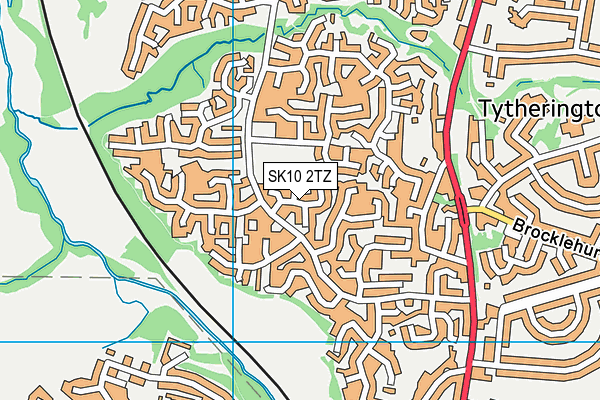 SK10 2TZ map - OS VectorMap District (Ordnance Survey)