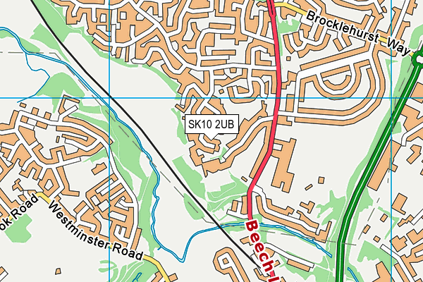 SK10 2UB map - OS VectorMap District (Ordnance Survey)