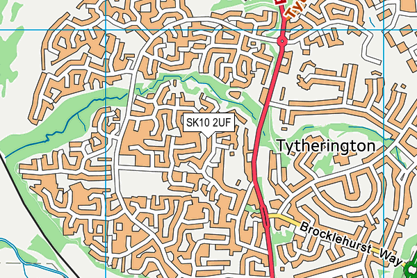 SK10 2UF map - OS VectorMap District (Ordnance Survey)