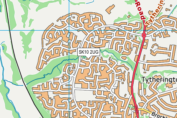 SK10 2UG map - OS VectorMap District (Ordnance Survey)