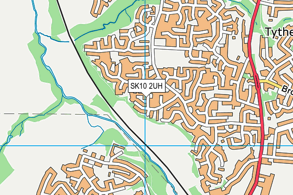 SK10 2UH map - OS VectorMap District (Ordnance Survey)