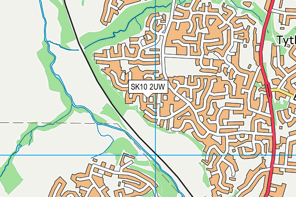 SK10 2UW map - OS VectorMap District (Ordnance Survey)