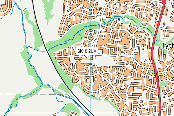 SK10 2UX map - OS VectorMap District (Ordnance Survey)