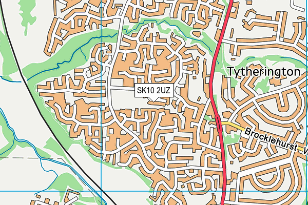 SK10 2UZ map - OS VectorMap District (Ordnance Survey)