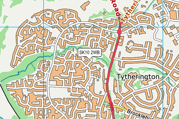 SK10 2WB map - OS VectorMap District (Ordnance Survey)