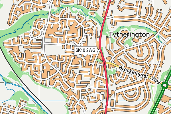 SK10 2WG map - OS VectorMap District (Ordnance Survey)