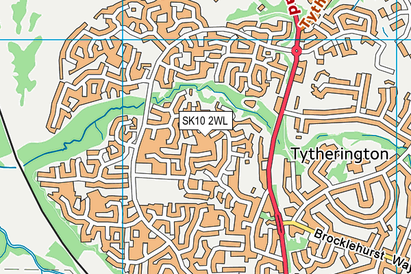 SK10 2WL map - OS VectorMap District (Ordnance Survey)