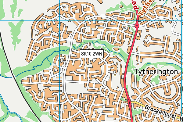 SK10 2WN map - OS VectorMap District (Ordnance Survey)