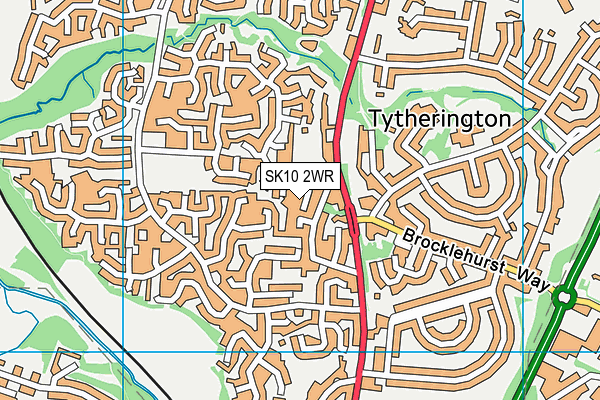 SK10 2WR map - OS VectorMap District (Ordnance Survey)