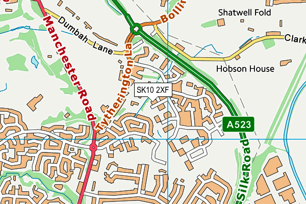 SK10 2XF map - OS VectorMap District (Ordnance Survey)