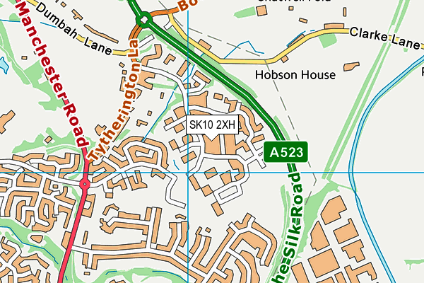 SK10 2XH map - OS VectorMap District (Ordnance Survey)