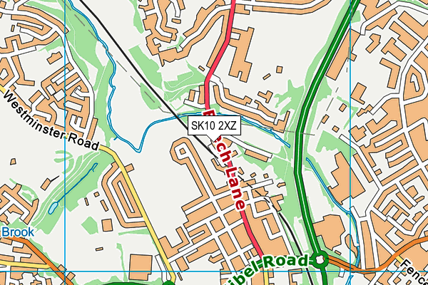 SK10 2XZ map - OS VectorMap District (Ordnance Survey)