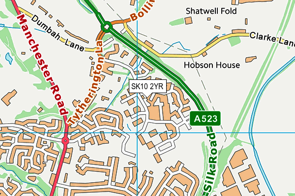 SK10 2YR map - OS VectorMap District (Ordnance Survey)