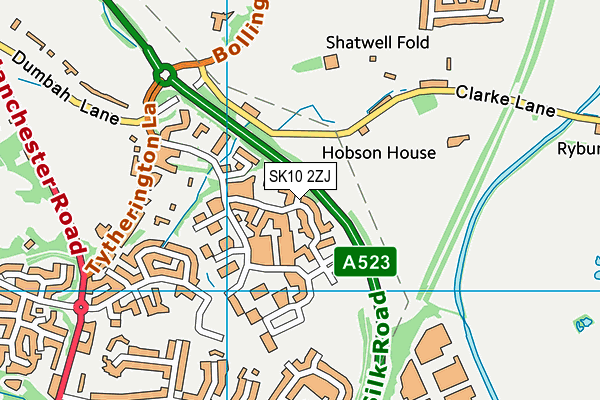 SK10 2ZJ map - OS VectorMap District (Ordnance Survey)