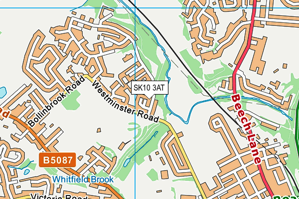 SK10 3AT map - OS VectorMap District (Ordnance Survey)