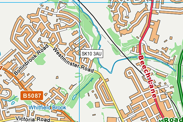 SK10 3AU map - OS VectorMap District (Ordnance Survey)