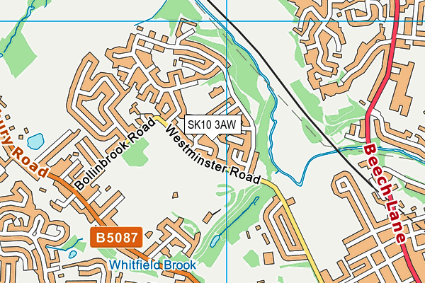 SK10 3AW map - OS VectorMap District (Ordnance Survey)