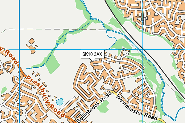 SK10 3AX map - OS VectorMap District (Ordnance Survey)