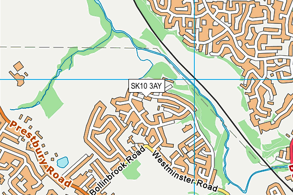 SK10 3AY map - OS VectorMap District (Ordnance Survey)