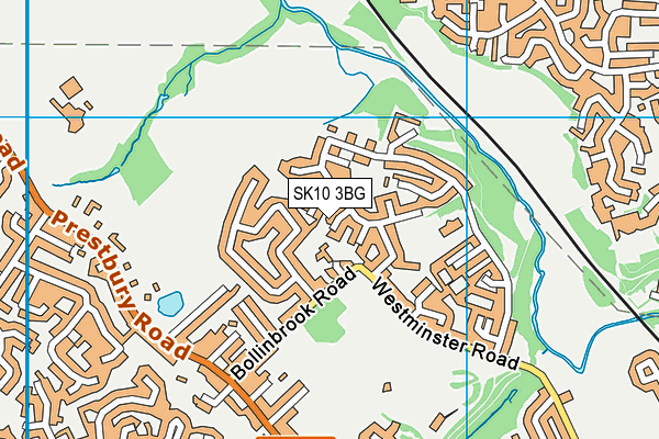 SK10 3BG map - OS VectorMap District (Ordnance Survey)