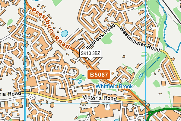 SK10 3BZ map - OS VectorMap District (Ordnance Survey)