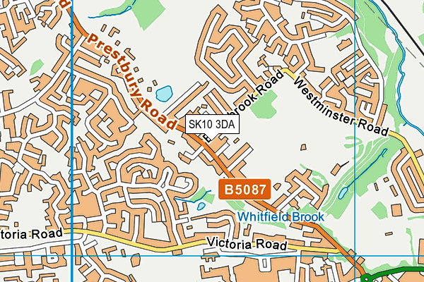 SK10 3DA map - OS VectorMap District (Ordnance Survey)