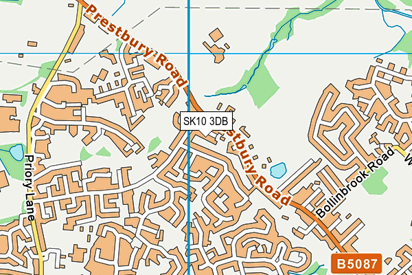 SK10 3DB map - OS VectorMap District (Ordnance Survey)