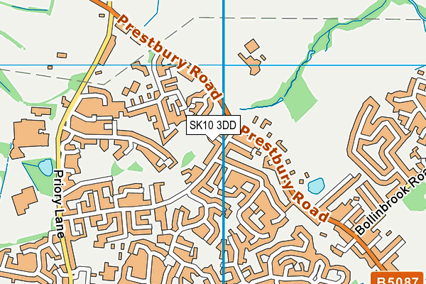 SK10 3DD map - OS VectorMap District (Ordnance Survey)