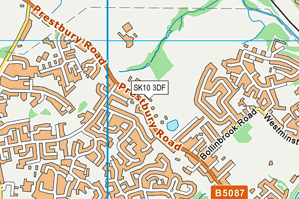 SK10 3DF map - OS VectorMap District (Ordnance Survey)