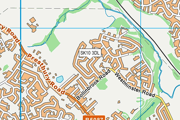 SK10 3DL map - OS VectorMap District (Ordnance Survey)