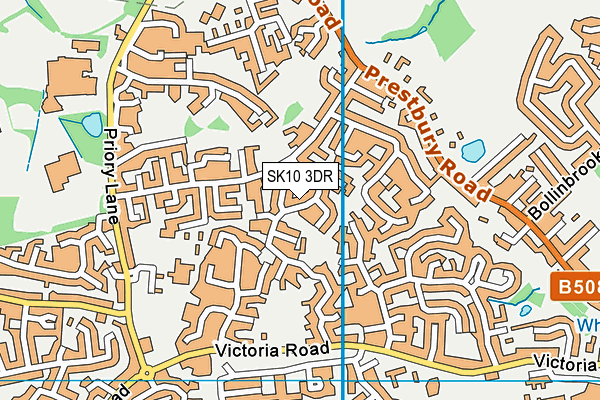 SK10 3DR map - OS VectorMap District (Ordnance Survey)