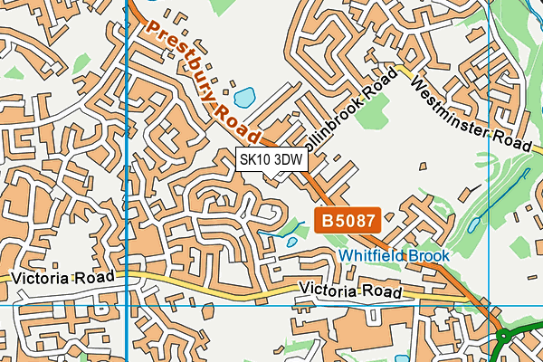 SK10 3DW map - OS VectorMap District (Ordnance Survey)