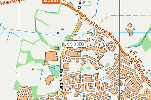 SK10 3EG map - OS VectorMap District (Ordnance Survey)