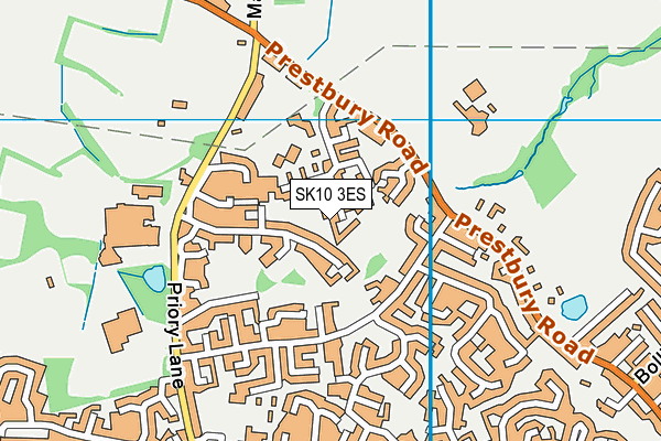 SK10 3ES map - OS VectorMap District (Ordnance Survey)