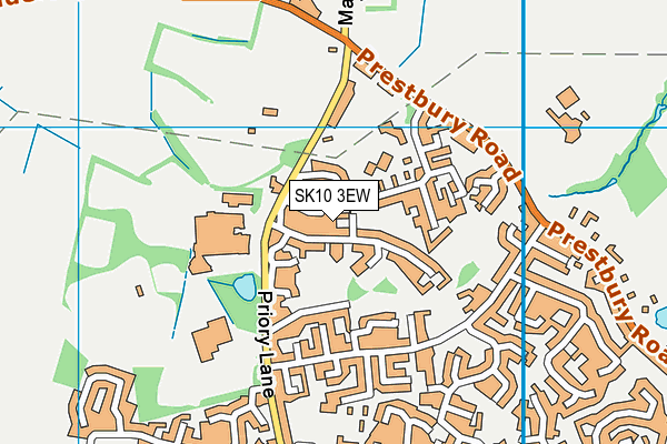 SK10 3EW map - OS VectorMap District (Ordnance Survey)