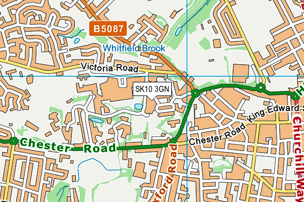 SK10 3GN map - OS VectorMap District (Ordnance Survey)