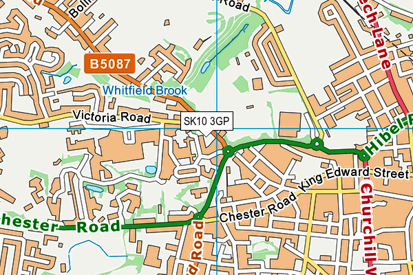 SK10 3GP map - OS VectorMap District (Ordnance Survey)