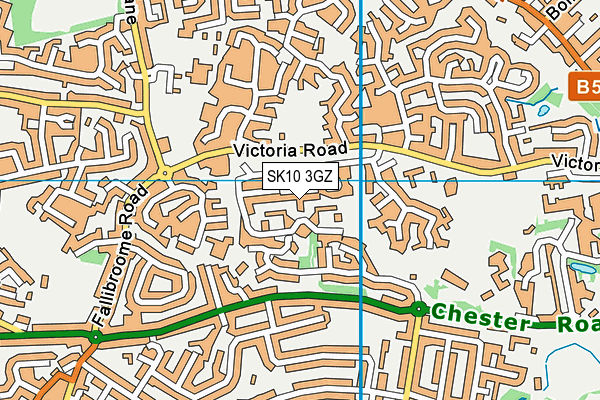 SK10 3GZ map - OS VectorMap District (Ordnance Survey)